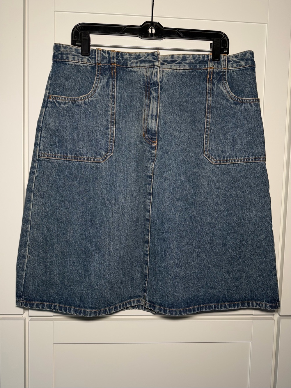 Vintage Y2K High Sierra Blue Denim Jean Skirt Grunge Cottage Outdoor Twee Cotton